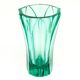 Art Deco vase, turquoise crystal, designed by R. Hlousek, Moser, Czechoslovakia, 1930s