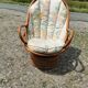 Rattan garden furniture, table, chairs and armchairs