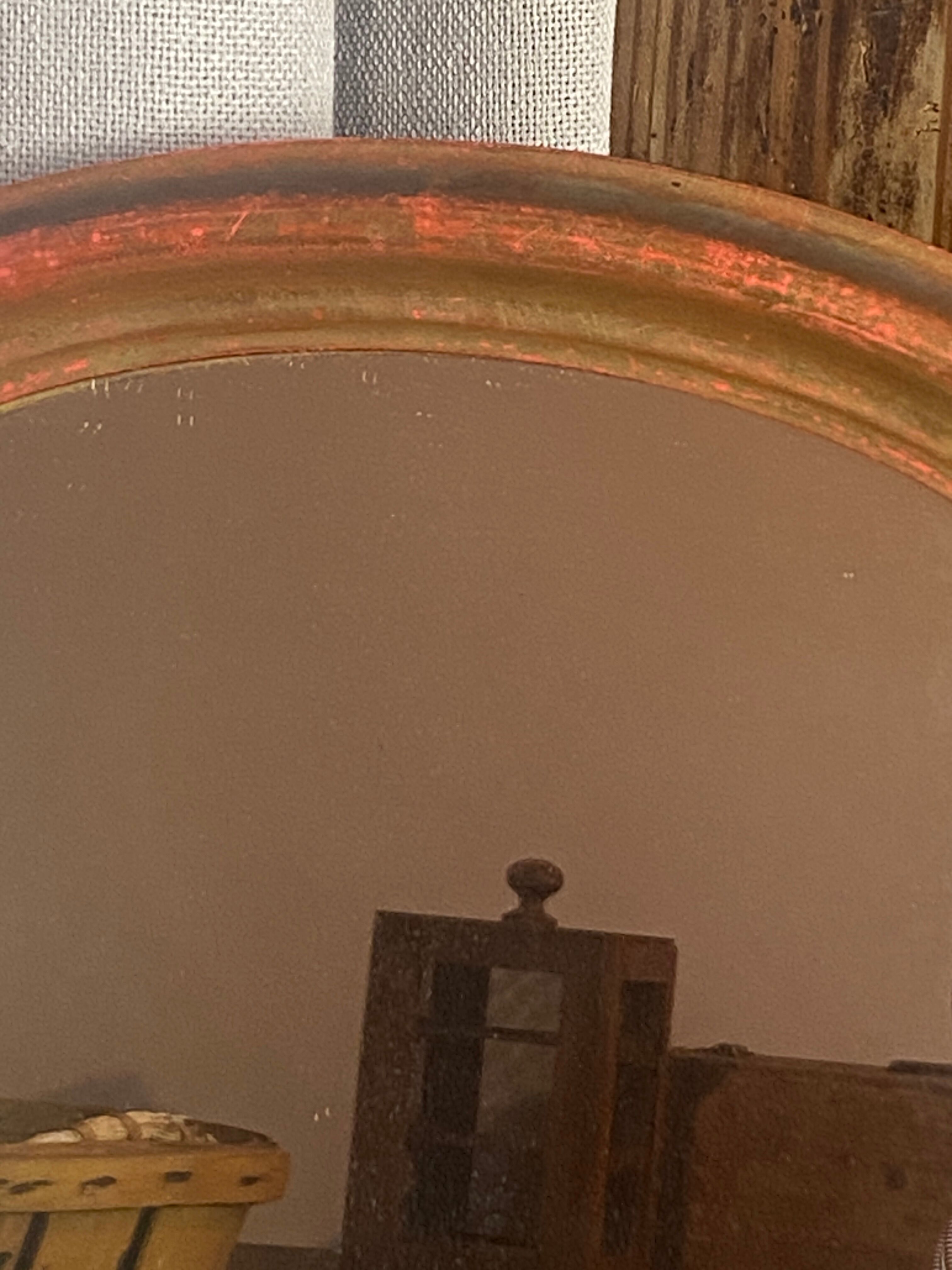 Golden wooden mirror
