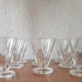 8 crystalline glass glasses