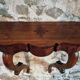 Antique French Napoleon III mahogany console table, wall table with marquetry, 19th century