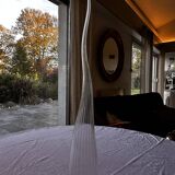 Salviati soliflore vase Aria Piccolo model in transparent ribbed glass