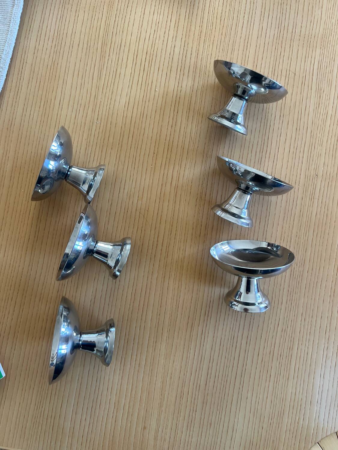 Set of 6 vintage stainless steel cups