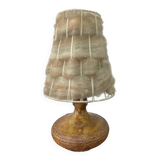 Vallauris stoneware lamp, signed Sesame