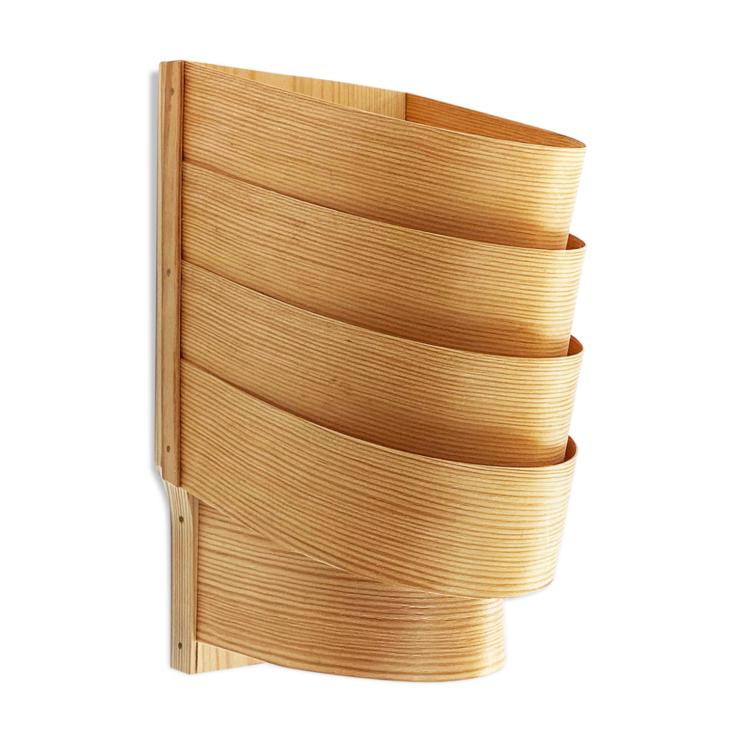Pine veneer sconce, Sweden 1970