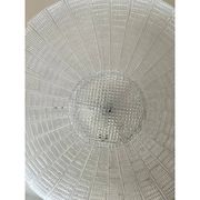 Contemporary Striped Transparent Murano Glass Flush Mount in Venini Style