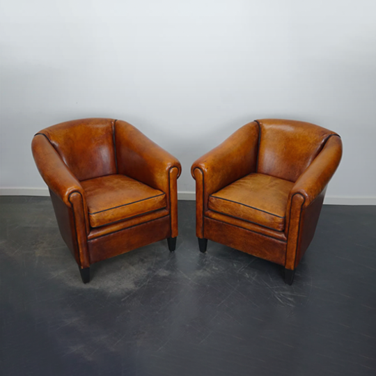 Paire de fauteuils club