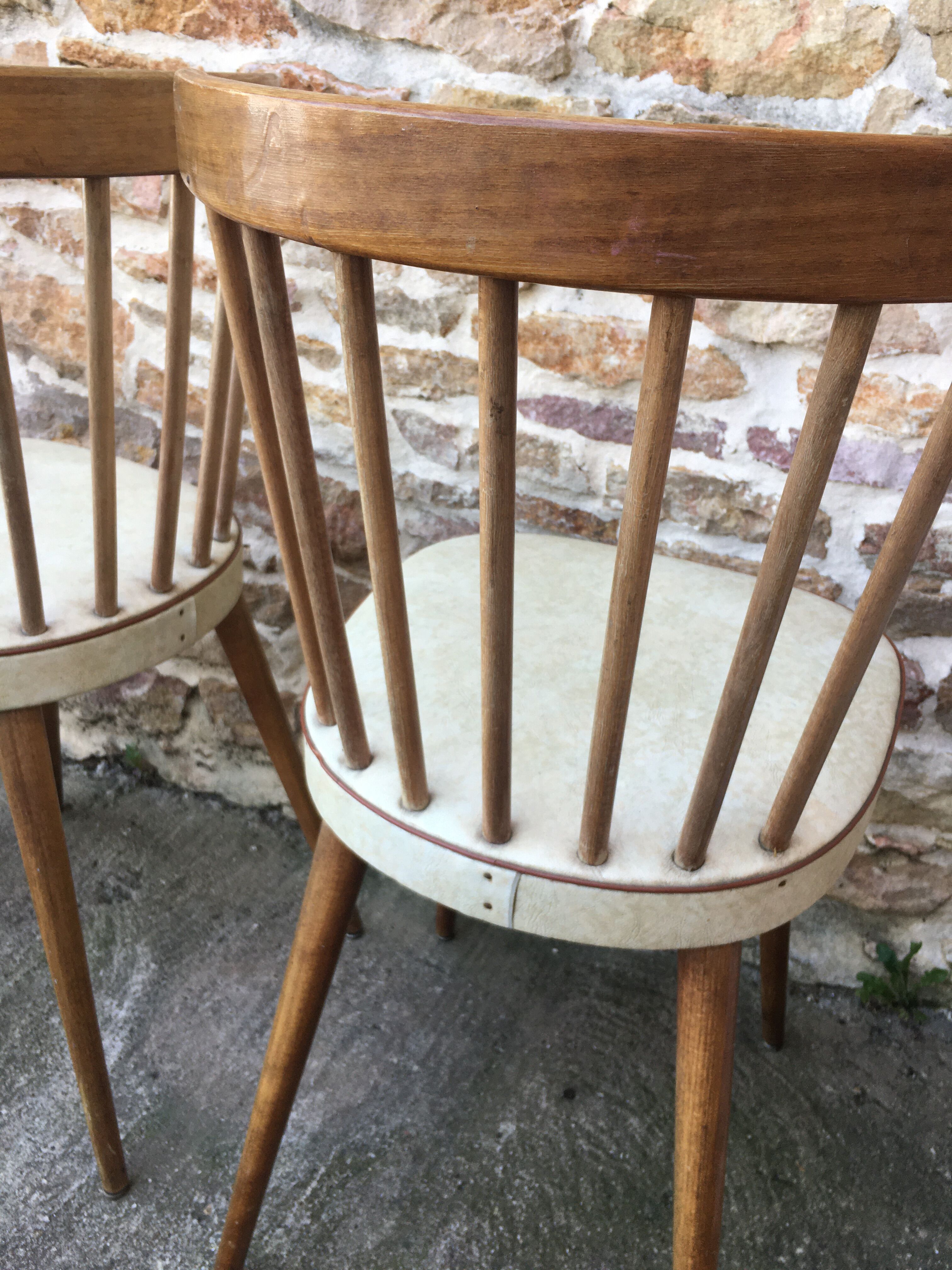 Suite of three Baumann chairs, catalogue 1958/59
