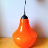Suspension en opaline orange, Peill & Putzler 70s