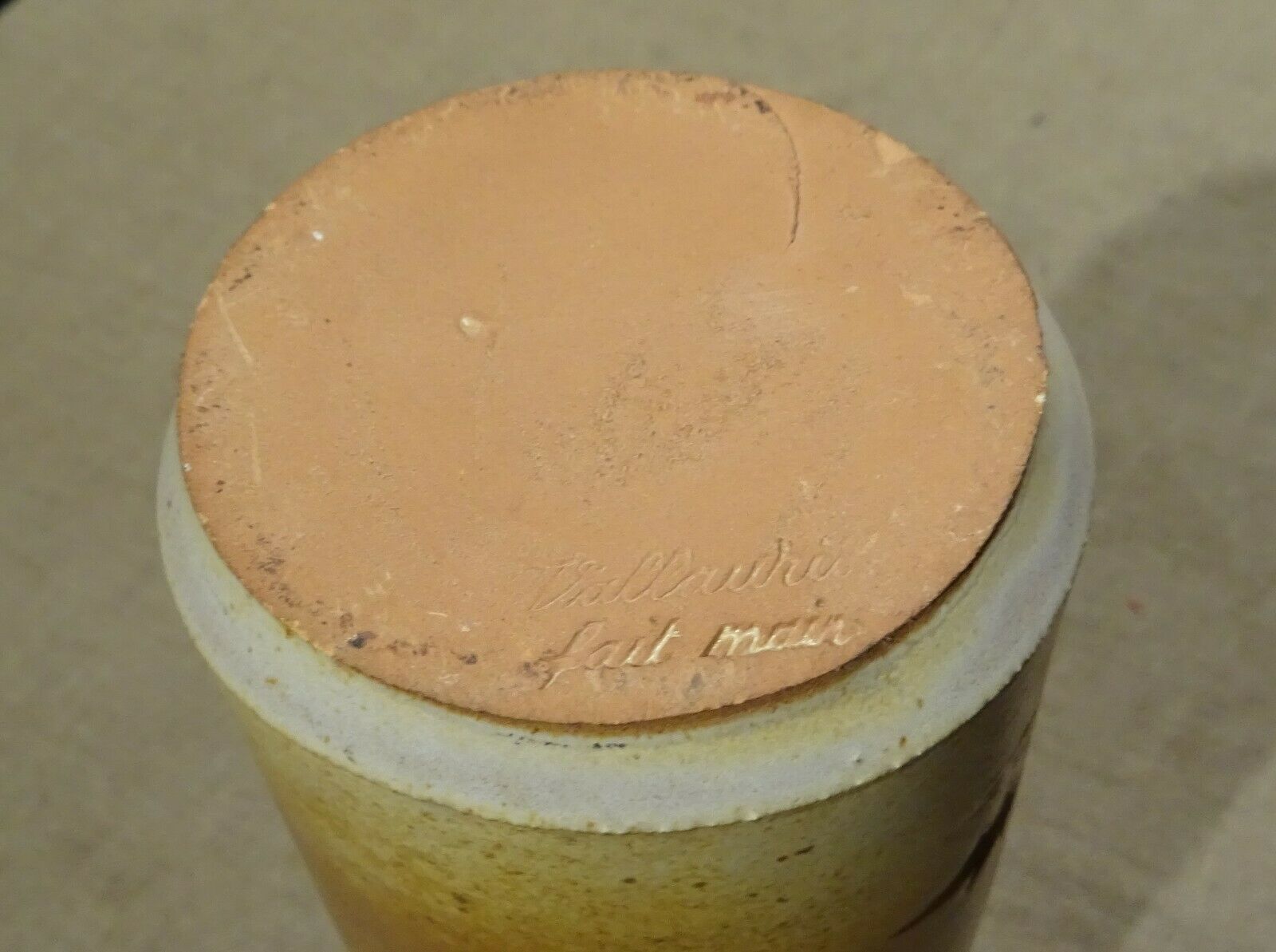 Bottle decorated with Vallauris foliage