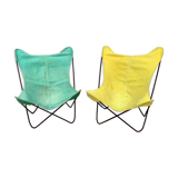 Paire de fauteuils anciens Butterfly