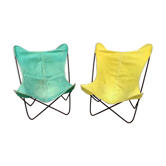 Paire de fauteuils anciens Butterfly