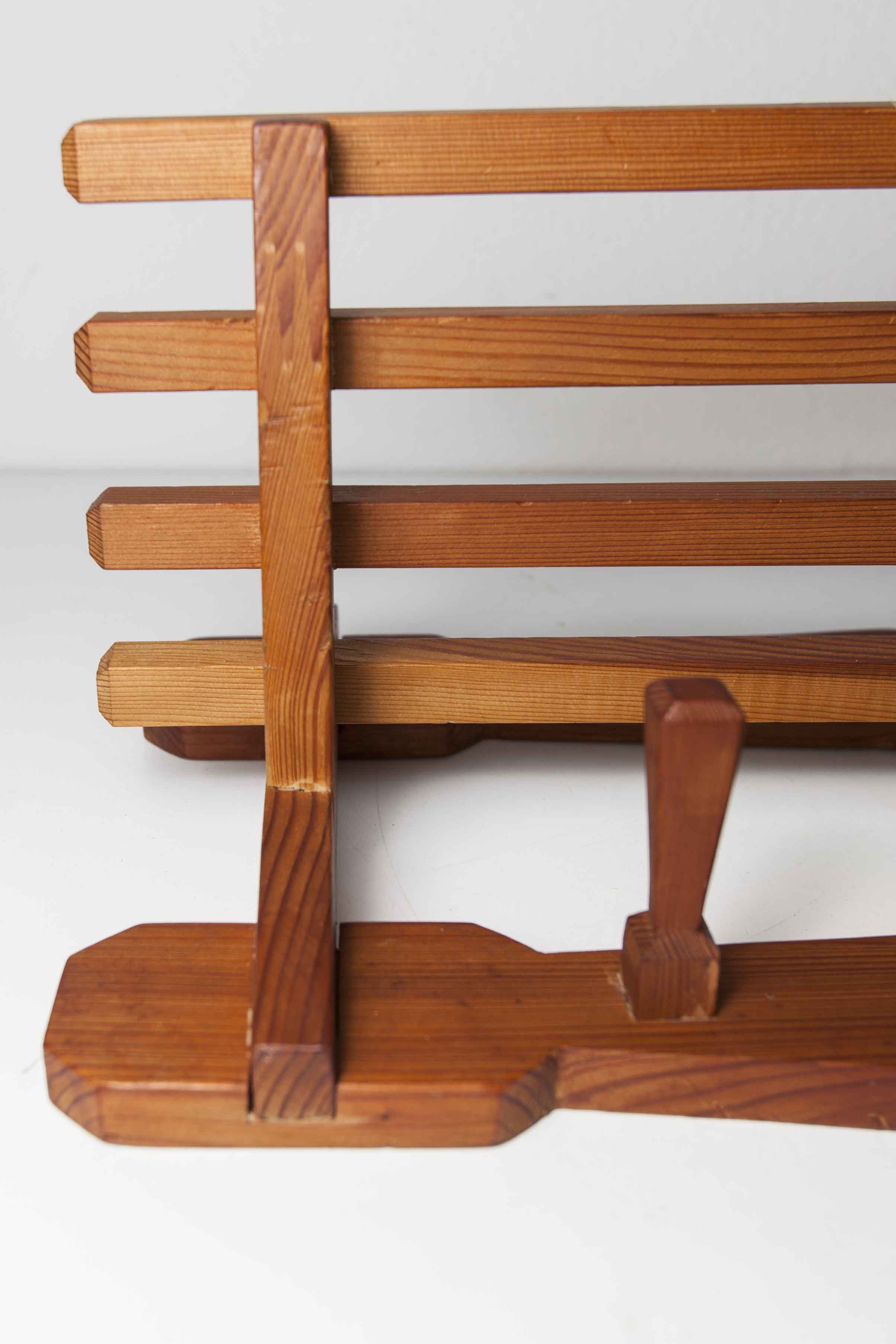 60's coat rack in solid beech