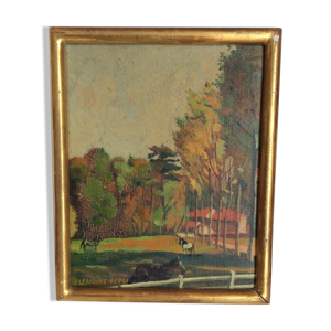 Tableau ancien paysage