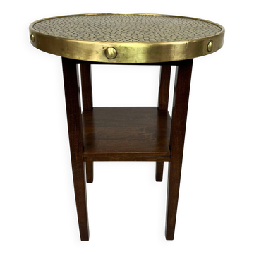 Table basse Sécession avec dessus en laiton