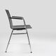 Mid-century modern black design chair in with armrests, Belgium