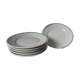 Lot de 6 assiettes blanche et verte