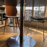 Chrome and glass dining table
