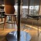 Chrome and glass dining table