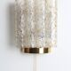 Gold metal and Murano glass wall light by DORIA, 1970s.
