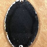 Old enameled plate old french bathroom