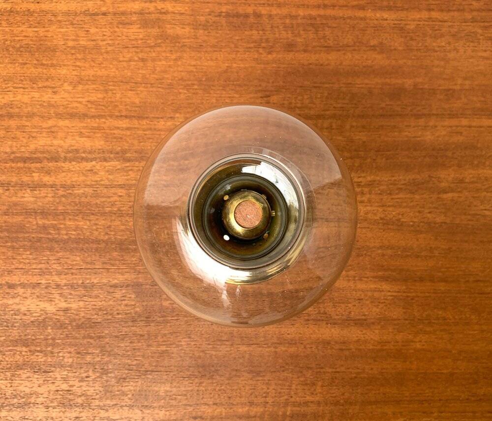 Brass and glass candle holder by Harald Buchrucker, mid-century, 1960s.