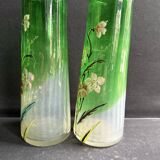 Pair of enamelled vases – FT Legras Cambrai shape