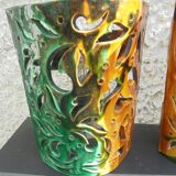 Pair of vallauris brunin style ceramic sconces