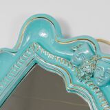 Art Deco wall mirror Theatre in terracotta by Gmundner Keramik, Austria, 1930s