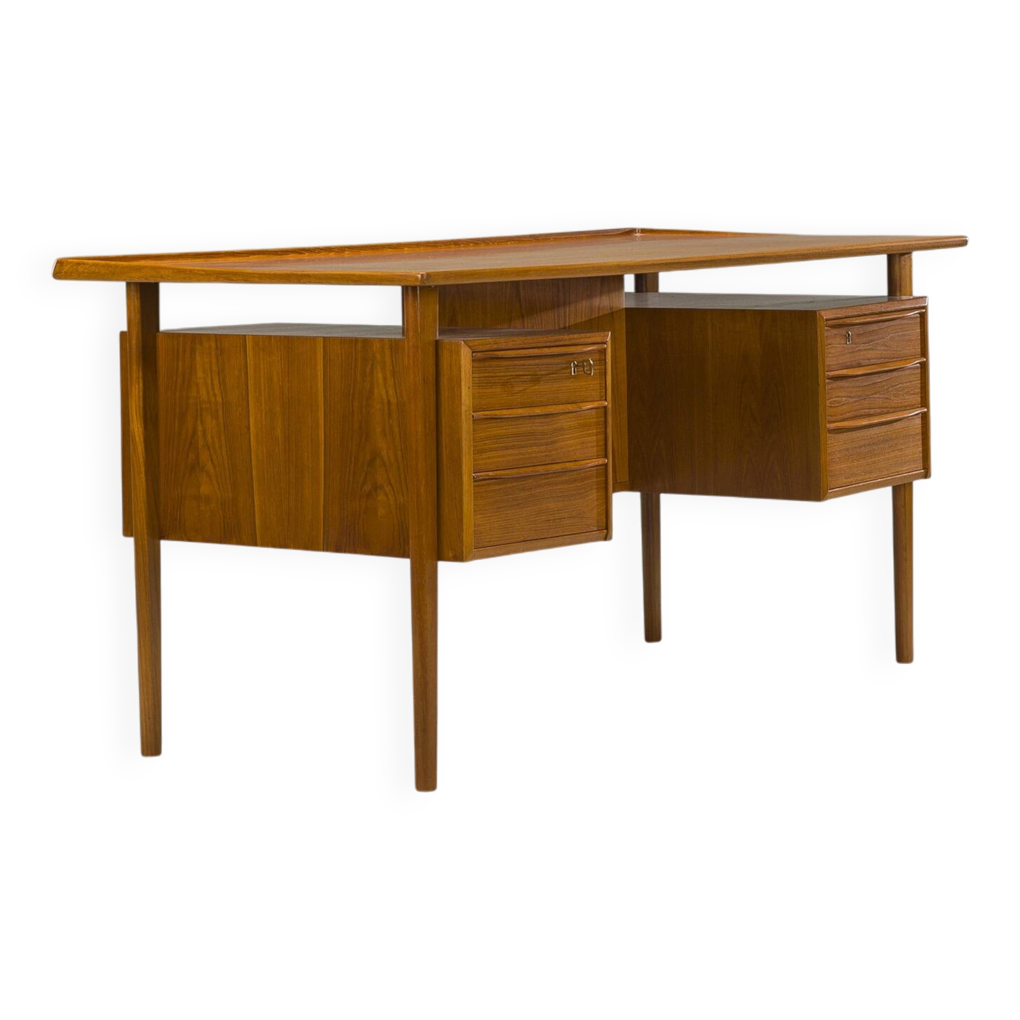 Danish Teak Desk by Peter Lovig Nielsen for Hedensted Mobelfabrik, 1964