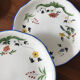 Lot dessert plates Birds of Pardadis Gien
