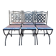 Suite de 6 chaises de jardin – Style méditerranéen années 1980 – Fer forgé