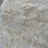Rabbit fur chair with chrome legs