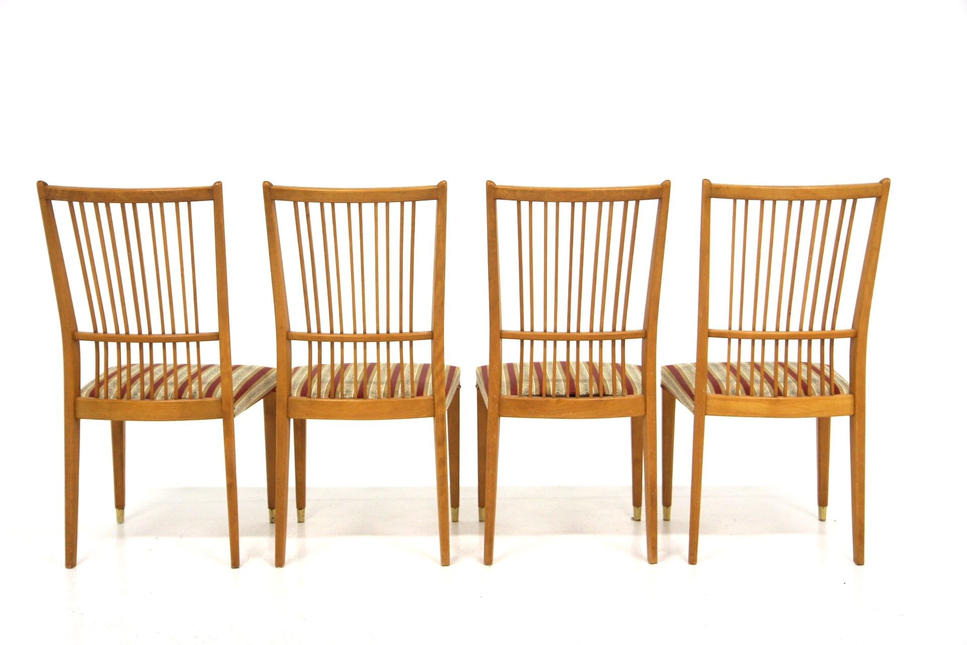 Set of 4 beech chairs, Sweden, 1960