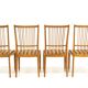 Set de 4 chaises en hêtre, Suède, 1960
