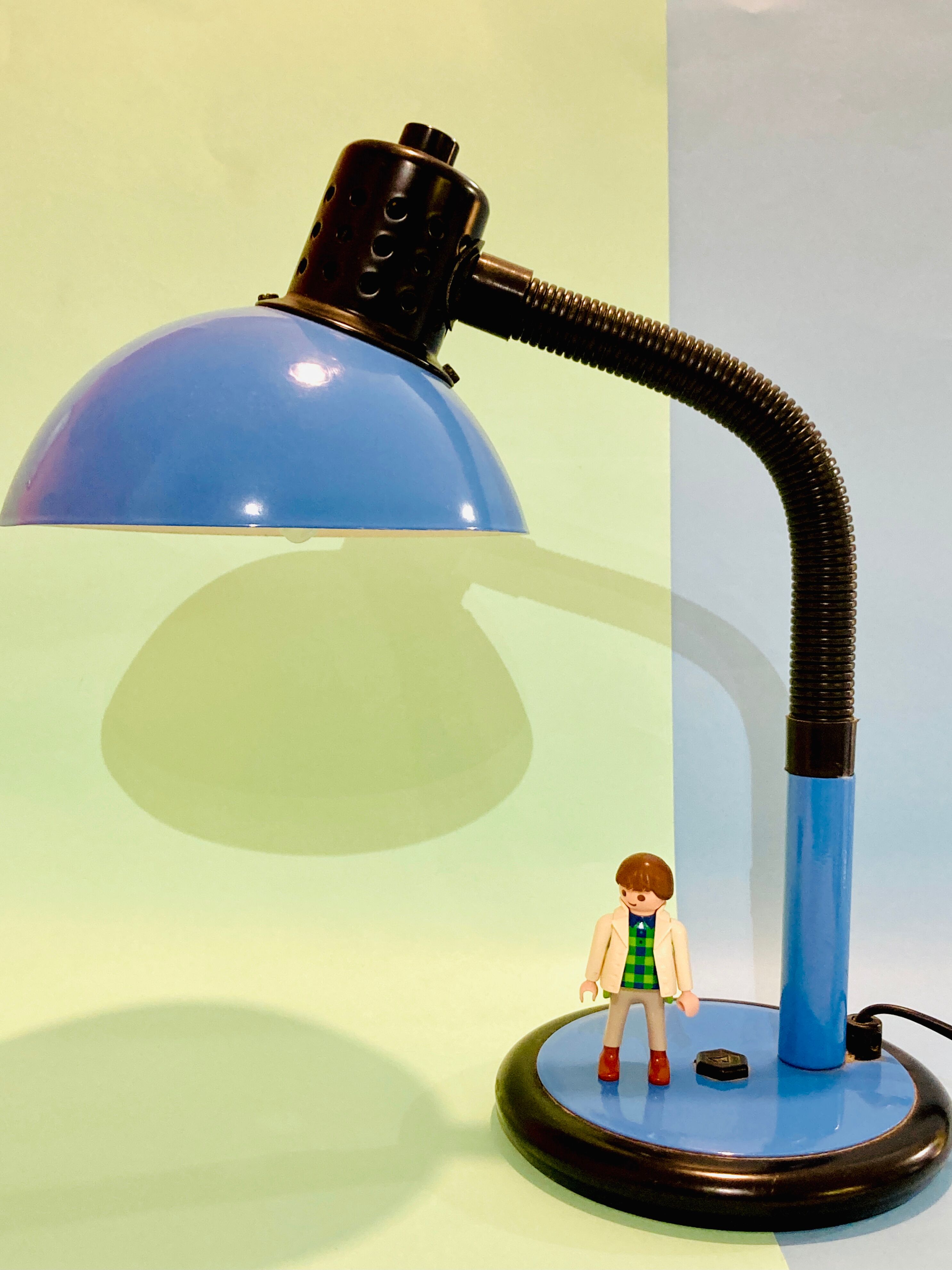 Blue table lamp from the 60s-70s - retro -vintage