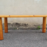Italian pine and glass coffee table