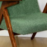 Bunny armchair, 1970s green boucle by J. Chierowski