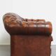 Chesterfield 2.5 seater sofa in brown English cowhide leather