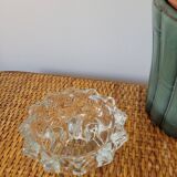 Bougeoir en verre pied étoilé
