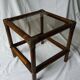 Wicker rattan glass end table