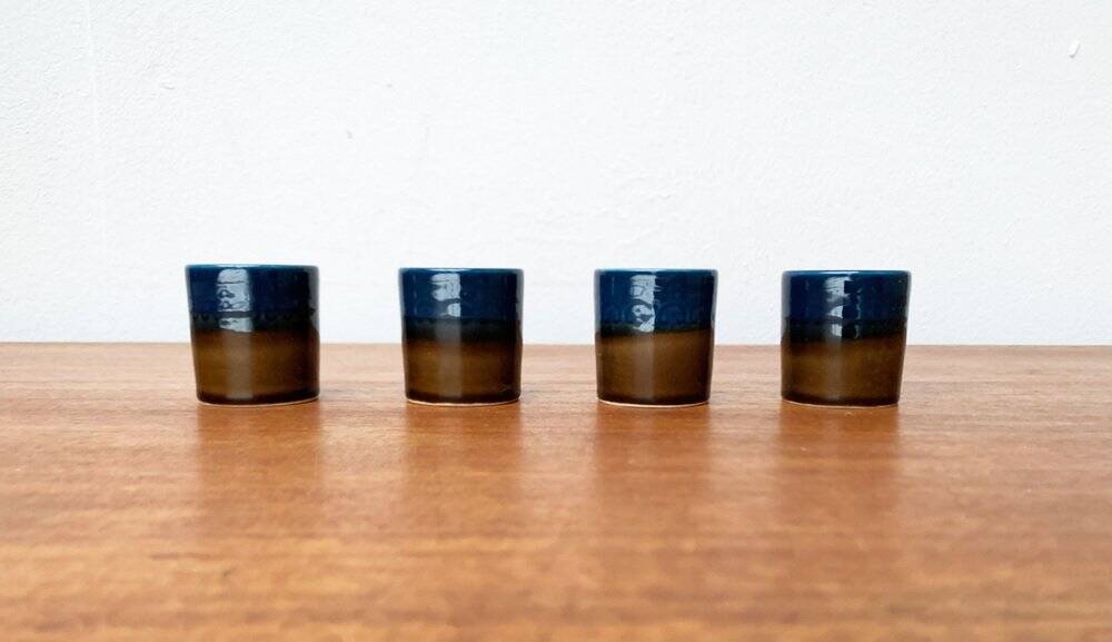 Verres à shots Brotzeit Studio Line allemands vintage en céramique de Rosenthal, lot de 4
