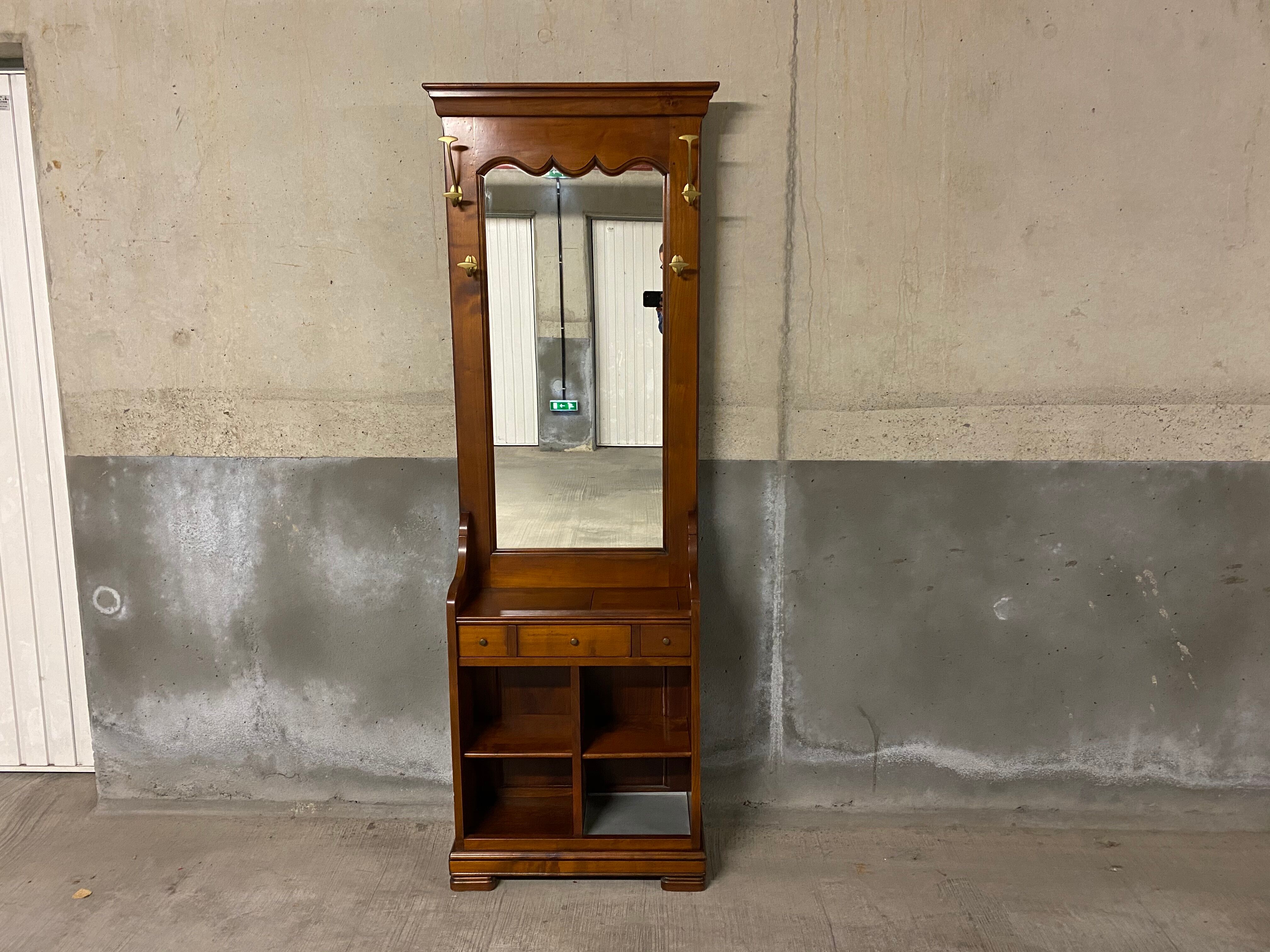 vintage 1970s walnut entrance locker room