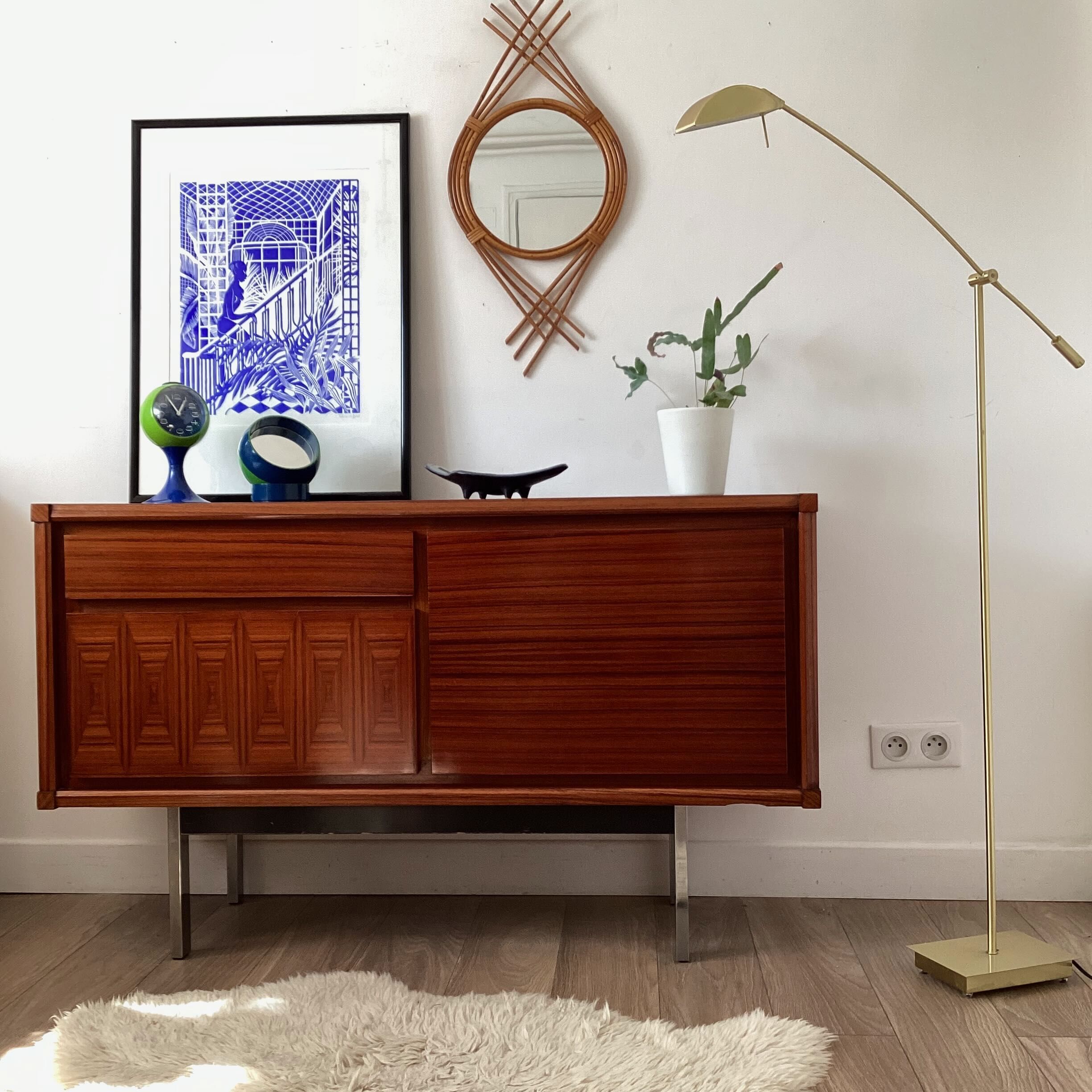 Golden lucid floor lamp