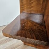 Art Decò coffee table from the 1930s, square in walnut burl