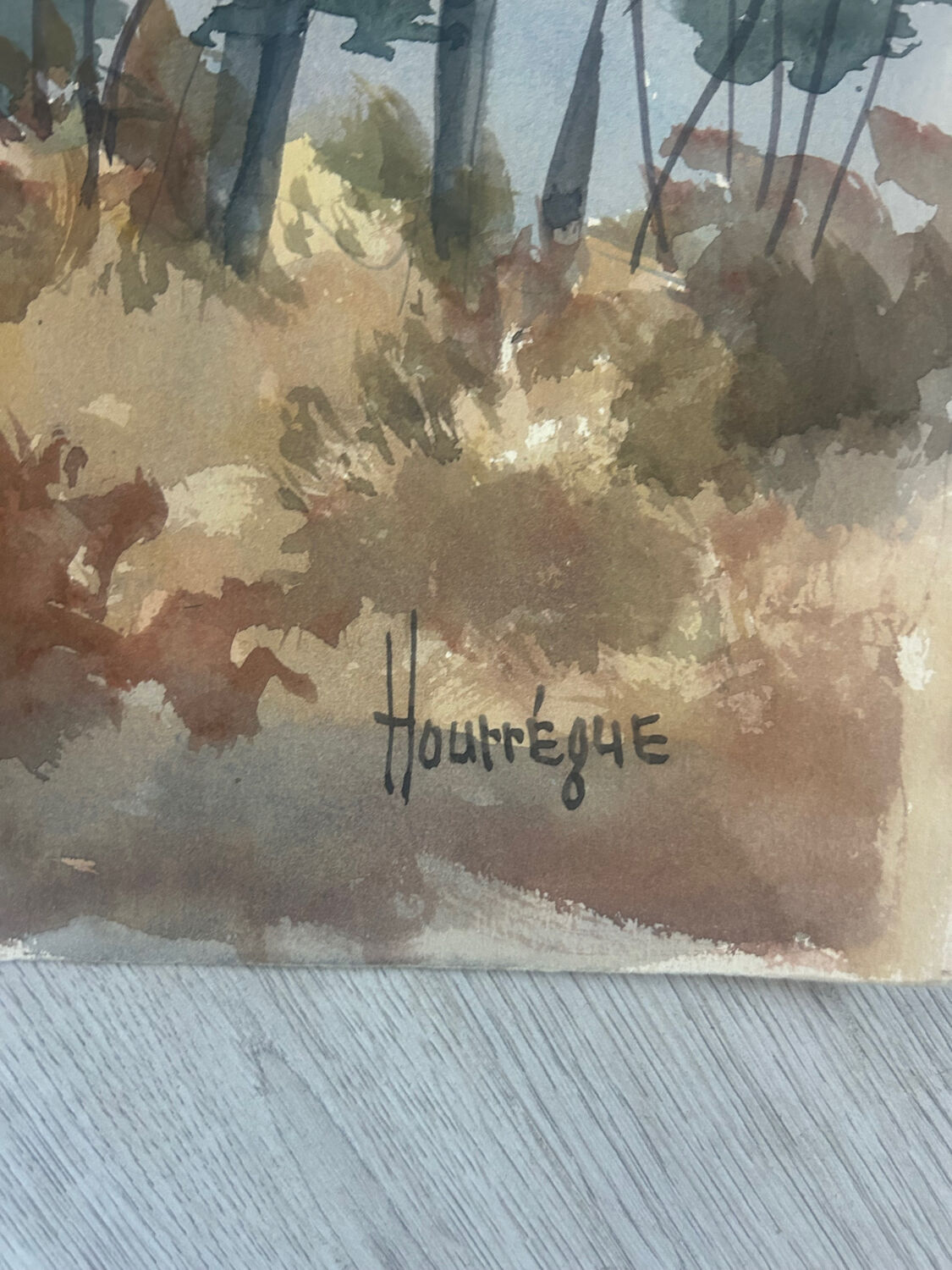 Watercolour on paper by Hourregue