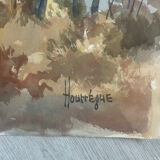 Watercolour on paper by Hourregue