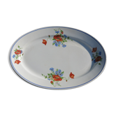Plat de service/ravier Salins les Bains motif coquelicot