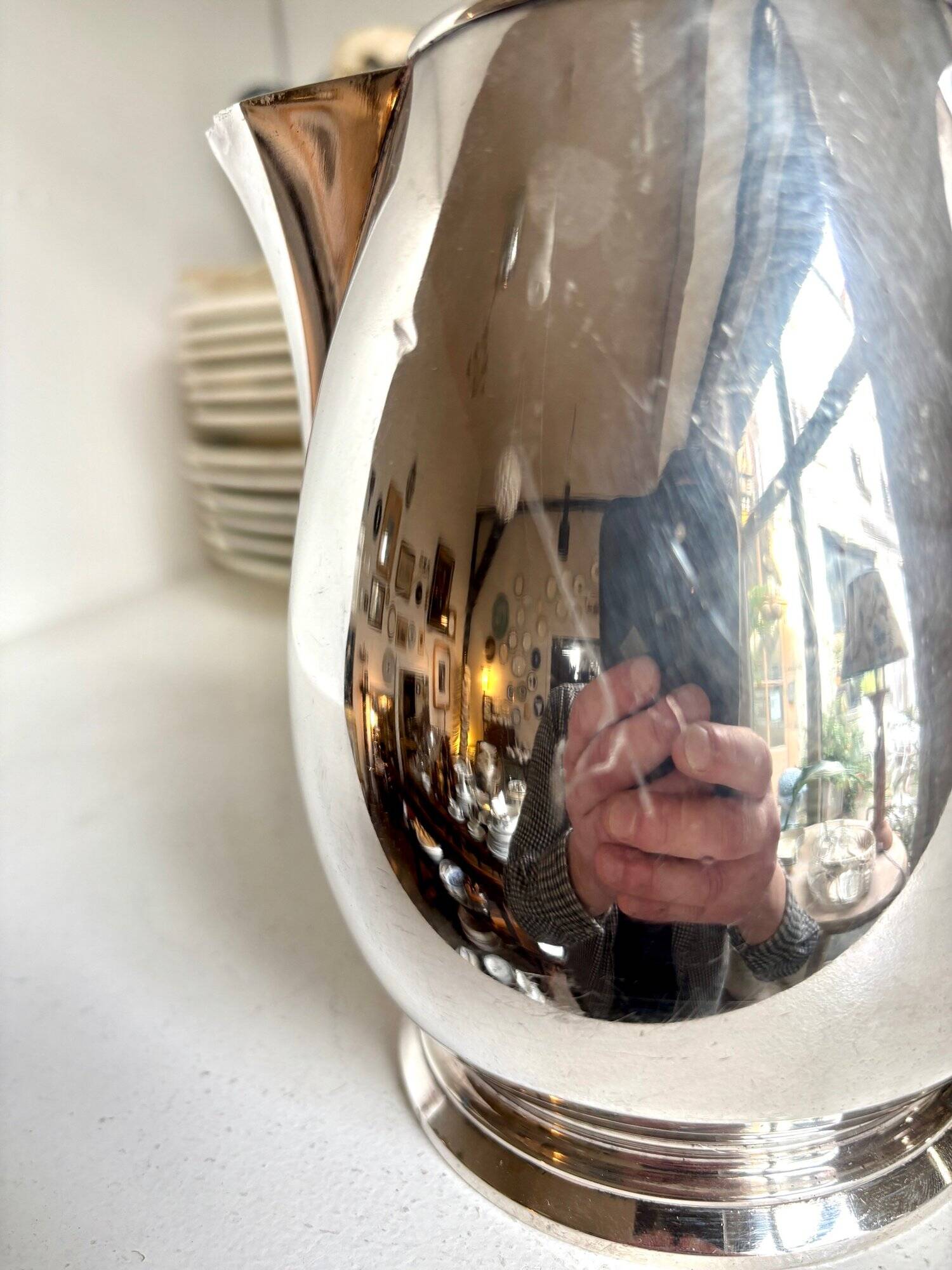 Service à café et thé 4 pièces ercuis en métal argenté, vers 1930