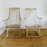 Pair of vintage rocking chairs by Lena Larsson